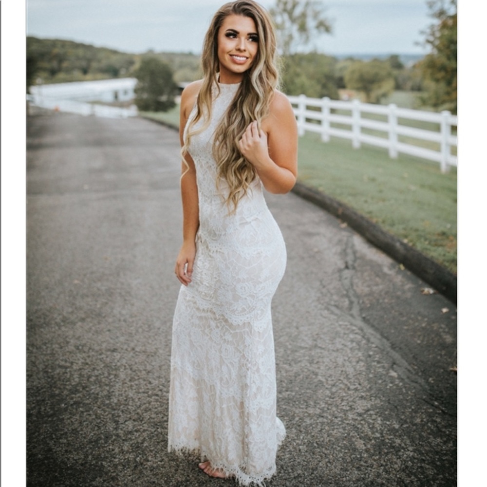 White lace dress